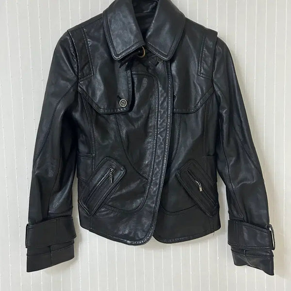 [BUNJANG] Vintage Leather Jacket / 빈티지 디테일 가죽자켓 66