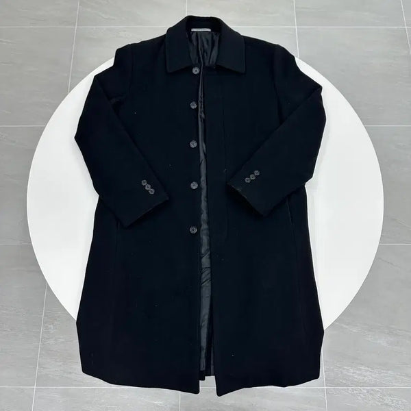 [BUNJANG] Giorgio Armani Collezione Single-Breasted Wool Coat Black / Armani 아르마니 꼴레지오니 싱글 브레스트 코트 블랙