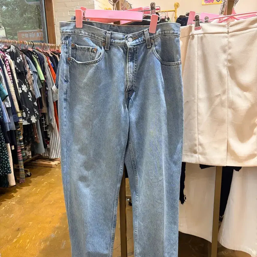[BUNJANG] Levi's 550 Vintage Stripe Denim Pants / 리바이스 550 빈티지 스트라이프 데님 팬츠