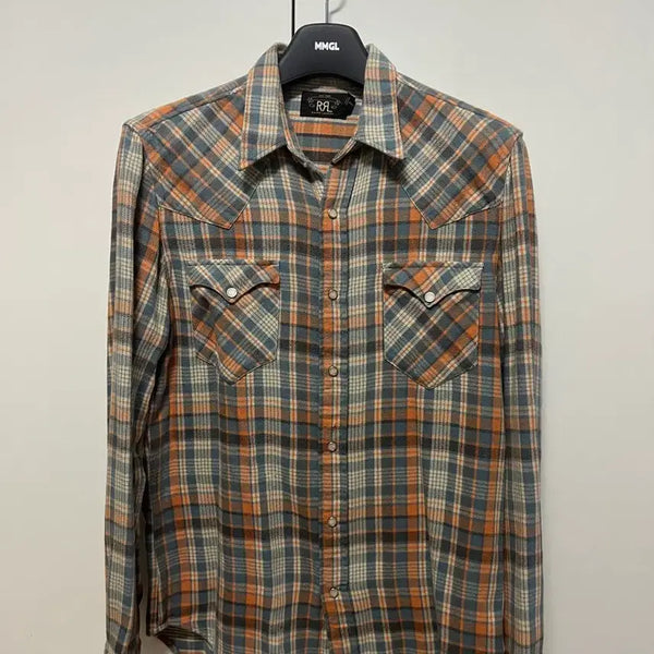 [BUNJANG] RRL Check Flannel Western Shirt / RRL 체크 플란넬 웨스턴 셔츠 M 판매합니다.