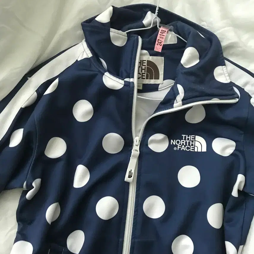 [BUNJANG] The North Face Dot Jersey Zip-Up Jacket Navy Vintage / 노스페이스 도트 져지 네이비 집업 자켓 희귀메물 빈티지 아디다스