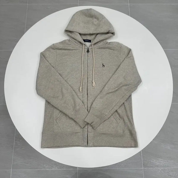 [BUNJANG] Hazzys Vintage Beige Hooded Zip-Up Jacket L 100 / 헤지스 빈티지 베이지 후드집업 L 100