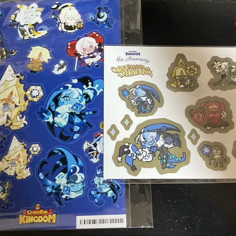 [BUNJANG] Cookierun Kingdom Shadow Milk Cookie Pure Vanilla Cookie Sticker Set / 쿠키런 킹덤 쉐도우밀크 쿠키 퓨어바닐라 쿠키 스티커