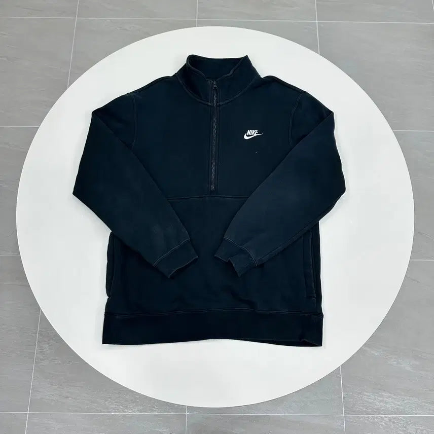[BUNJANG] Nike NSW Club Brushed Half-Zip Pullover Black L / 나이키 NSW 클럽 브러쉬드 백하프 풀오버 블랙 L 100
