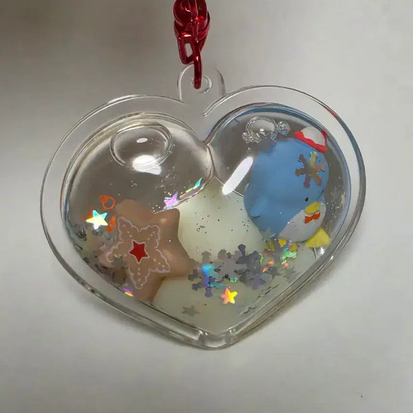 [BUNJANG] Sanrio Seongsudong Holiday Pop-up Water Globe Keychain Tuxedo Sam / 산리오 성수 홀리데이 팝업 워터볼 키링 턱시도샘