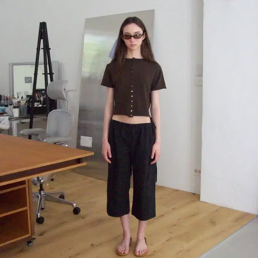 [BUNJANG] Smoothmood Smoothmood Begged Drawstring Pants / 스무드무드 스무스무드 Begged Drawstring Pants