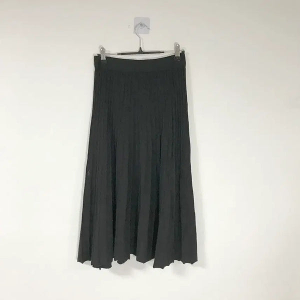 [BUNJANG] Hoho Store Women's Black Banding Long Pleated Skirt One Size / 블랙 여성밴딩롱주름치마F 호호상점