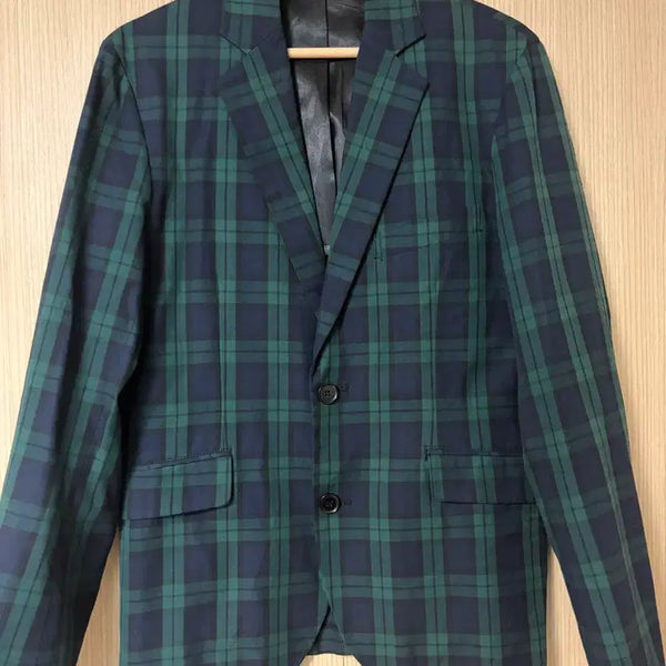 [BUNJANG] DEELISH Tartan Check Blazer Jacket / 타탄 체크 블레이저