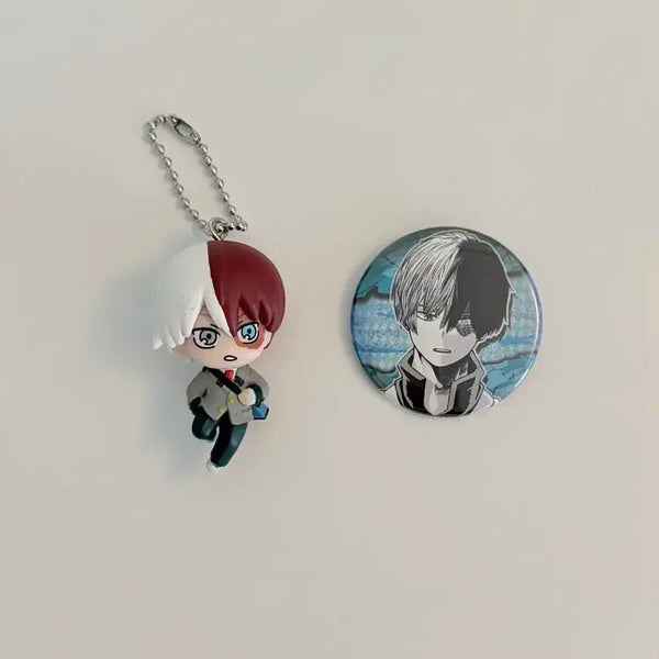 [BUNJANG] My Hero Academia DE:PIECE Figurine Gacha Todoroki Shoto & Can Badge Set / 나의 히어로 아카데미아 데포피그 가챠 토도로키 쇼토