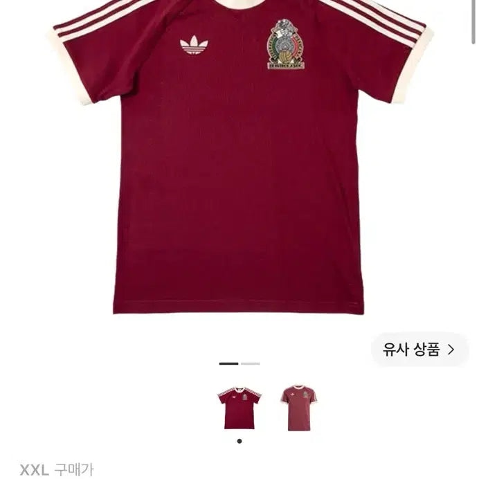 [BUNJANG] Adidas Adicolor 3S T-Shirt Noble Maroon / 아디다스 멕시코 아디컬러 3S 티셔츠 노블 마룬 M