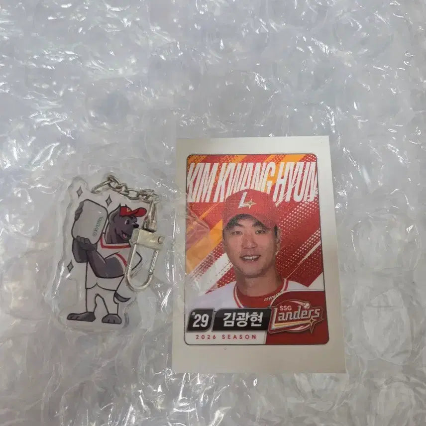 [BUNJANG] KBO x Croqunbkybar Sticker Set + Keyring Bundle / SSG 띠부실+키링 일괄 양도