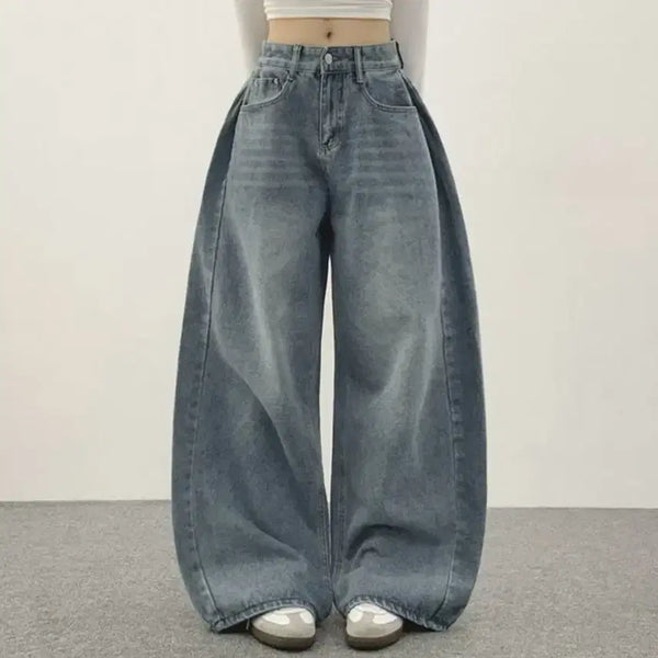 [BUNJANG] Light Wash Wide Leg Pants / 와이드팬츠 연청