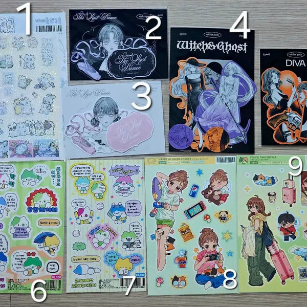 [BUNJANG] Various Artists Sticker Collection / [스티커 판매] 결, 고양이다방, 구리밍데이, 가벼운친구들