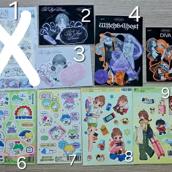 [BUNJANG] Gyeol, Cat Cafe, Guriming Day Stickers / [스티커 판매] 결, 고양이다방, 구리밍데이