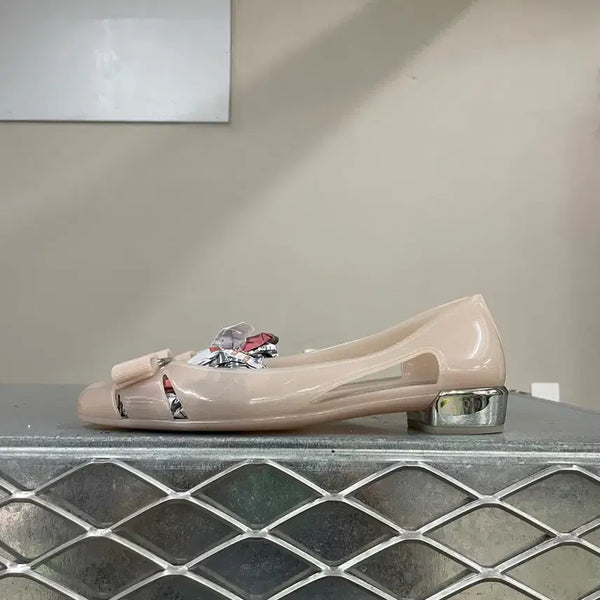 [BUNJANG] Salvatore Ferragamo Vara Jelly Flats Size 8 / 페레가모 바라 젤리슈즈 8 (gr-5639)