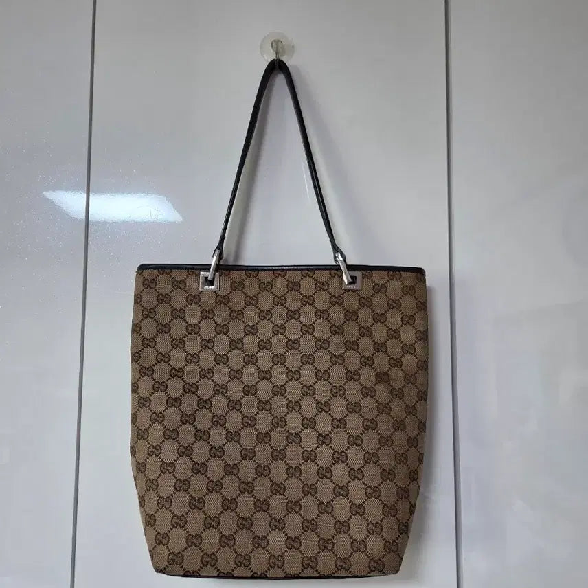 [BUNJANG] Gucci Brown Jacquard GG Logo Shoulder Bag / 브라운 자카드 GG로고 숄더백 브라운/베이지