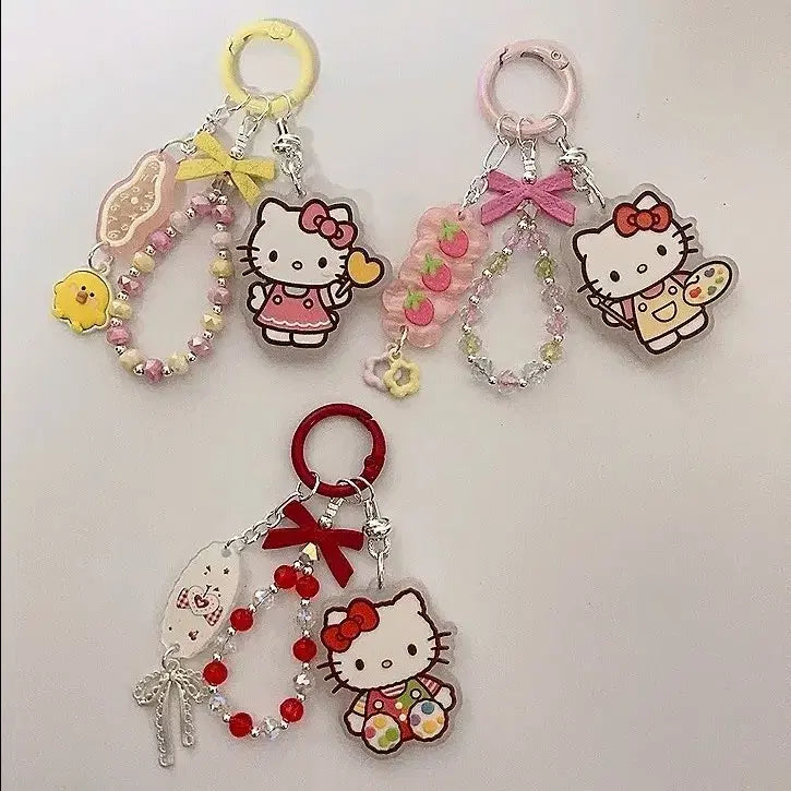 [BUNJANG] Hello Kitty Pendant Keychain Set (3 Variations) / [개당] 키티 펜던트 키링 3가지