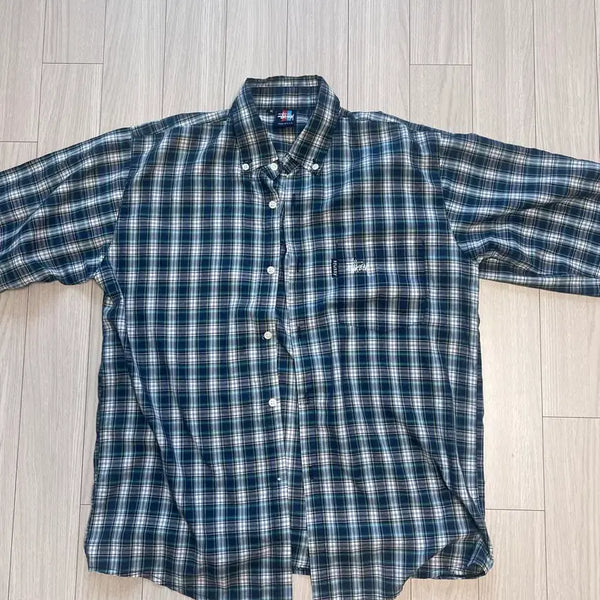 [BUNJANG] 90s Stussy Checkered Shirt / 90s 올드 스투시 체크셔츠