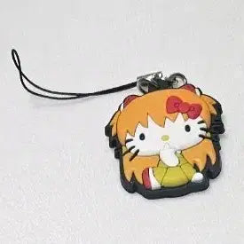 [BUNJANG] Evangelion x Hello Kitty Asuka Rubber Strap / 에반게리온 헬로키티 콜라보 아스카 고무러버 스트랩