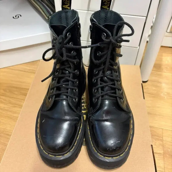 [BUNJANG] Dr. Martens Jadon Black Platform Boots / 닥터마틴 제이든 블랙 플랫폼 부프