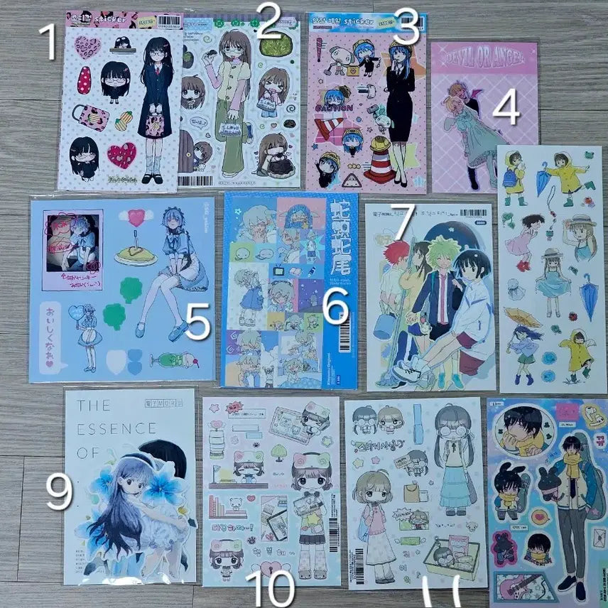 [BUNJANG] Kim Moyanggun, Kim Yunsue, Kossundoosun, Moru, Kkumokkumo, Kkumdarag Sticker Set / [스티커 판매] 김모양군, 김윤수, 꼬순도순, 모루, 꾸모꾸모, 꿈다락