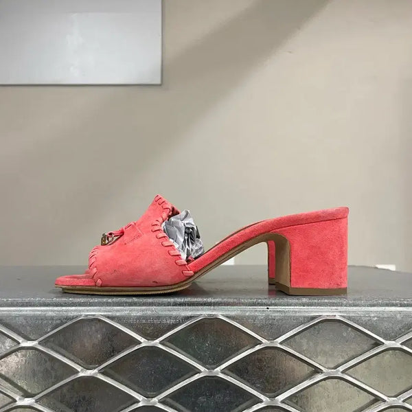 [BUNJANG] Loro Piana Summer Charm Suede Pumps / 로로피아나 썸머 참 스웨이드 펌프스 36D (gr-5642)