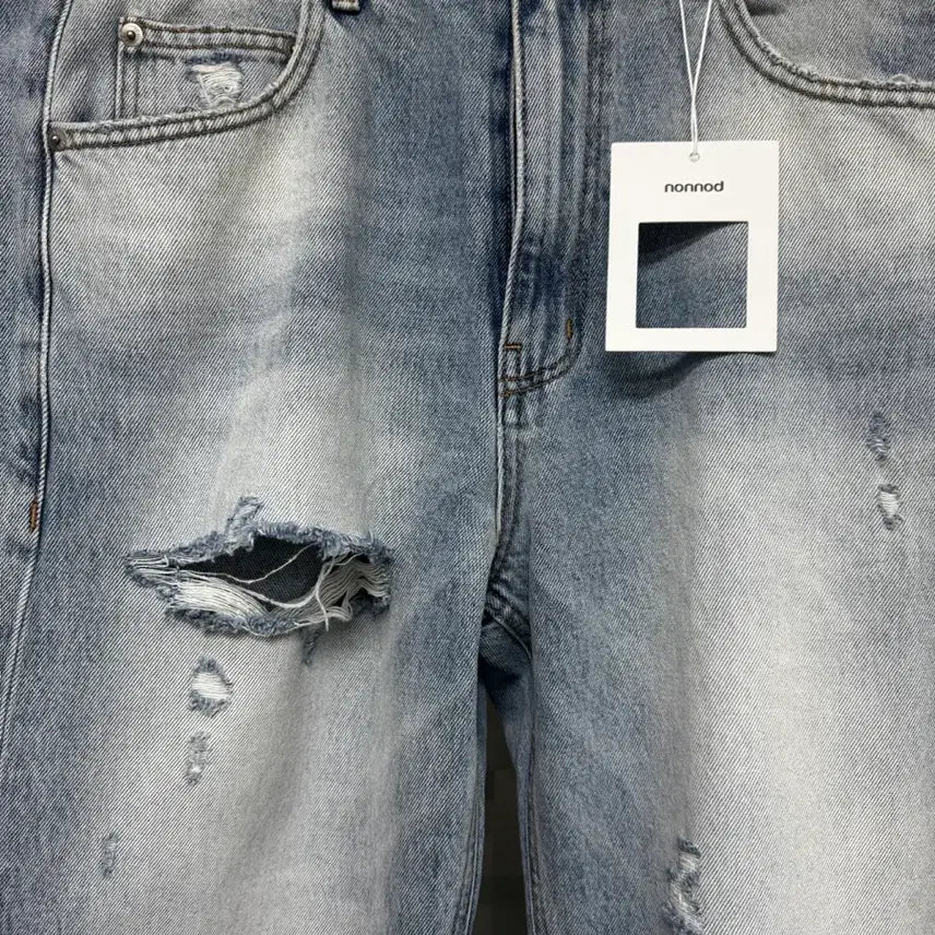 [BUNJANG] Nonod Bleach Denim Jeans Size 1 New / 논노드 블리치 데님 청바지 1사이즈 새상품