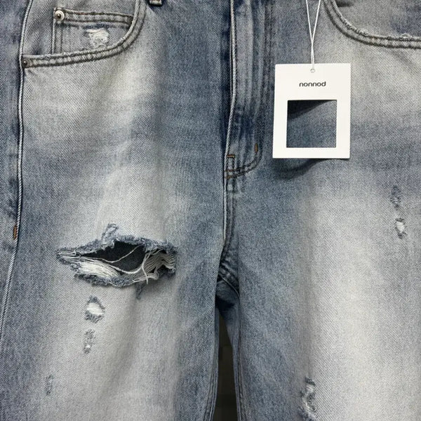 [BUNJANG] Nonod Bleach Denim Jeans Size 1 New / 논노드 블리치 데님 청바지 1사이즈 새상품