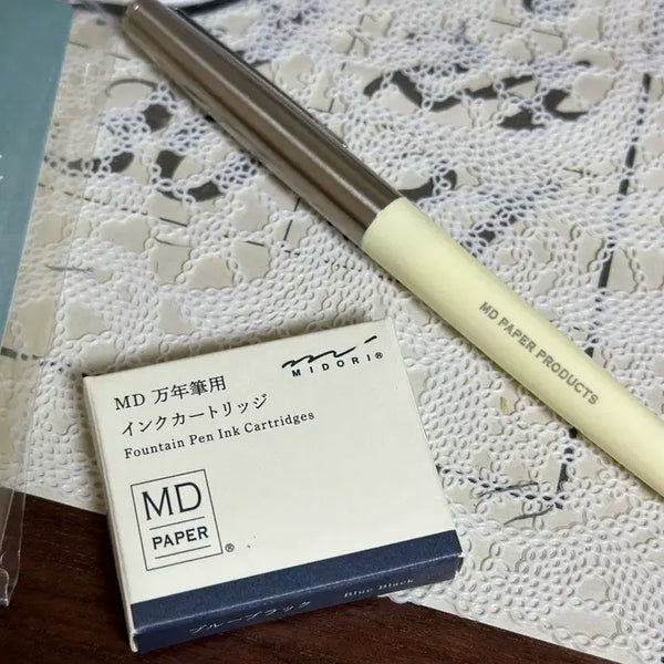 [BUNJANG] Midorima Fountain Pen (F Nib) with Blue-Black Ink Set / 미도리 만년필+잉크 블루블랙