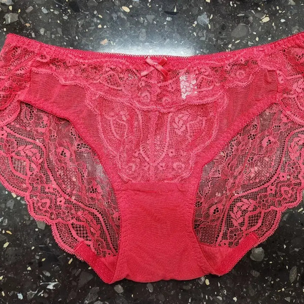 [BUNJANG] Red Flower Women's Panty - Size M / 레드 플라워 여성팬티 - 중고