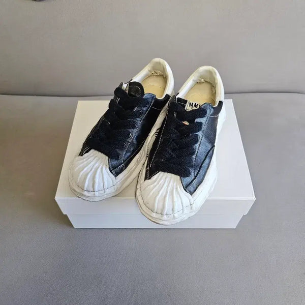 [BUNJANG] Mihara Yasuhiro Blakey Leather Sneakers Black/White / [42]미하라 야스히로 블레이키 레더 검흰 블랙 화이트
