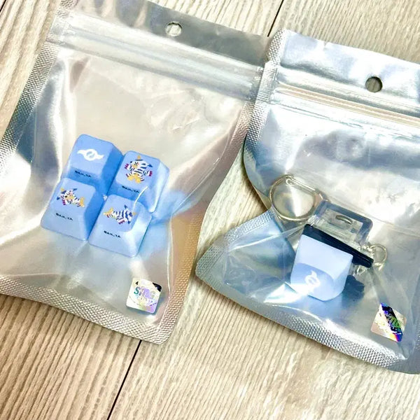 [BUNJANG] Odd Studio Digimon Agumon & Gabumon Keycap Keyring Bundle Set / 오드스튜디오 디지몬 키캡 키링 우정 파피몬 세트 일괄