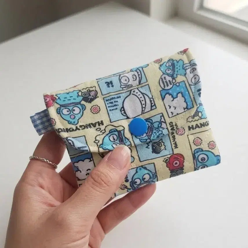[BUNJANG] HanGyoDong Quilted Snap Card Wallet / 한교동 누빔 똑딱이 카드지갑
