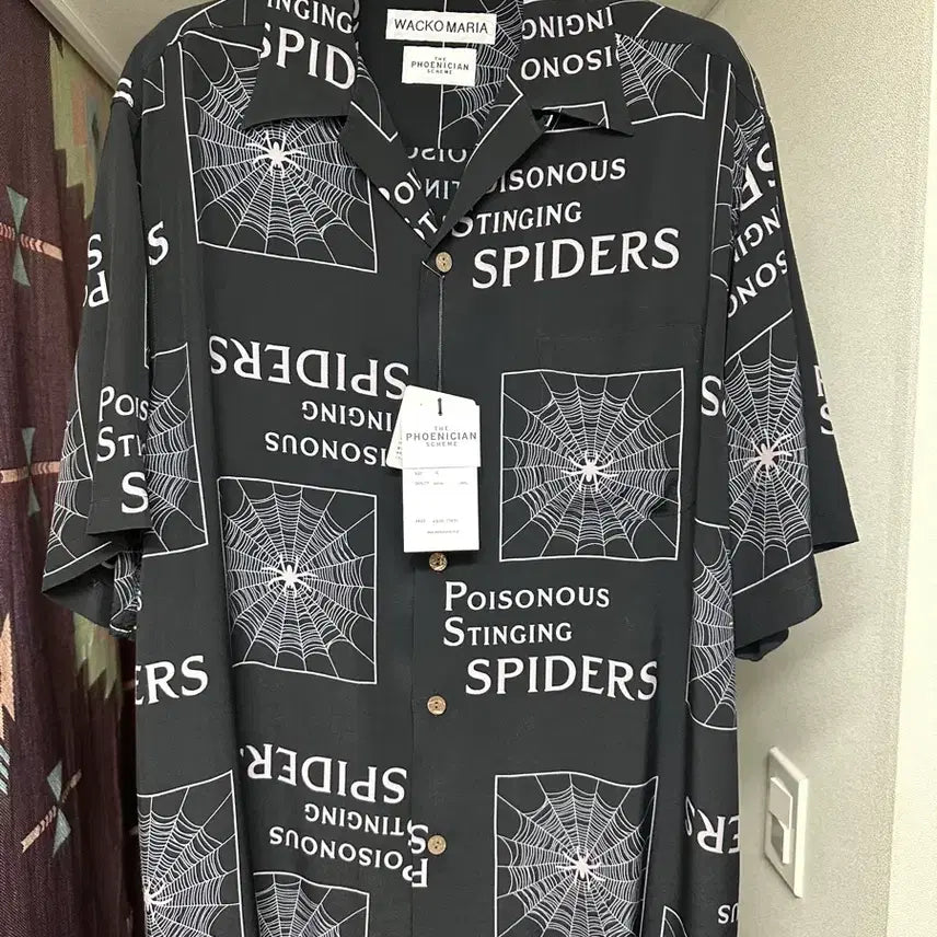 [BUNJANG] Wackomaria 26ss Phoenician Skim Collaboration Open Collar Shirt XL / (XL) 새상품 와코마리아 26ss 페니키안 스킴 콜라보 오픈카라 셔츠