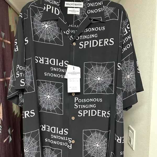 [BUNJANG] Wackomaria 26ss Phoenician Skim Collaboration Open Collar Shirt XL / (XL) 새상품 와코마리아 26ss 페니키안 스킴 콜라보 오픈카라 셔츠