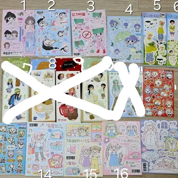 [BUNJANG] Nako, Natier, Nyonyo_nyonyo Studio, Nyungnyung Shop Sticker Set / [스티커 판매] 나코, 내티어, 뇨니뇨니스튜디오, 늉늉샵