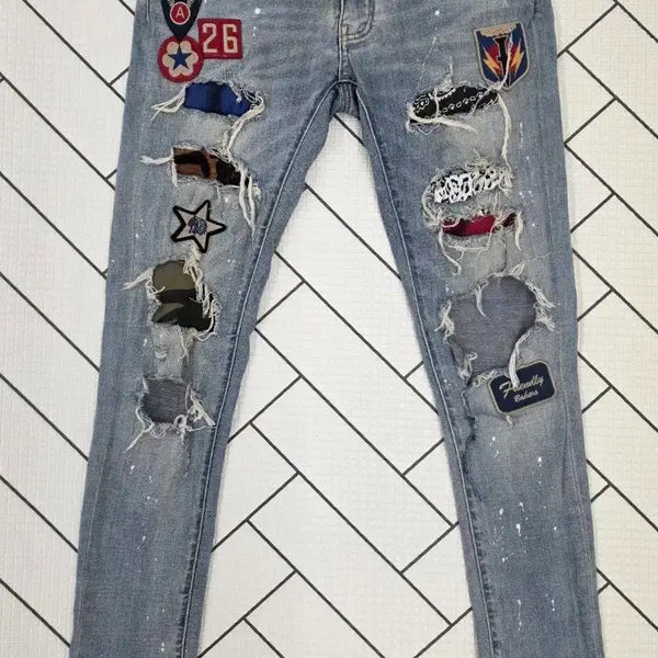 [BUNJANG] Amiri Patchwork Distressed Jeans / 아미리 패치워크 디스트로이드 청바지.   싸이즈 31~32