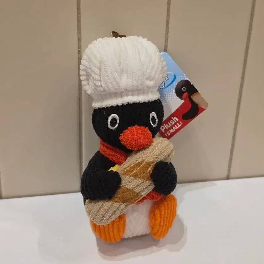 [BUNJANG] Pingu Baguette Plush Keychain Corduroy / 핑구바게트 인형키링 골덴재질