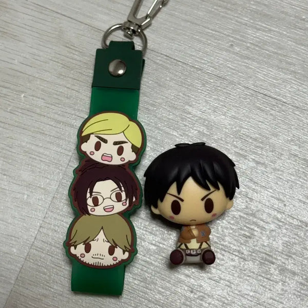 [BUNJANG] Attack on Titan Chokonokko G Prize Figure & F Prize Strap - Eren, Hange, Erwin / 진격의 거인 쿠지 쵸코노코 G상 피규어 F상 스트랩 에렌 한지 엘빈