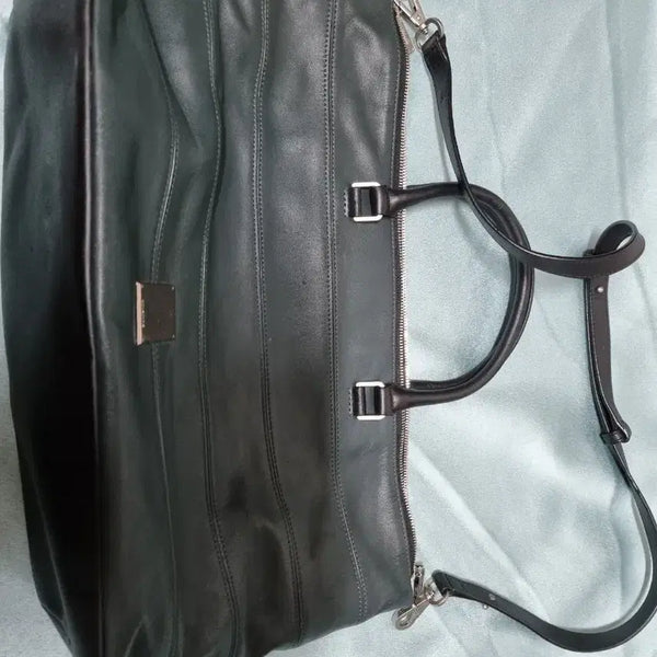 [BUNJANG] Couronne Leather Two-Tone Color Bag Dark Green/Black / 쿠론 가죽  투톤 컬러 가방 다크 그린/블랙