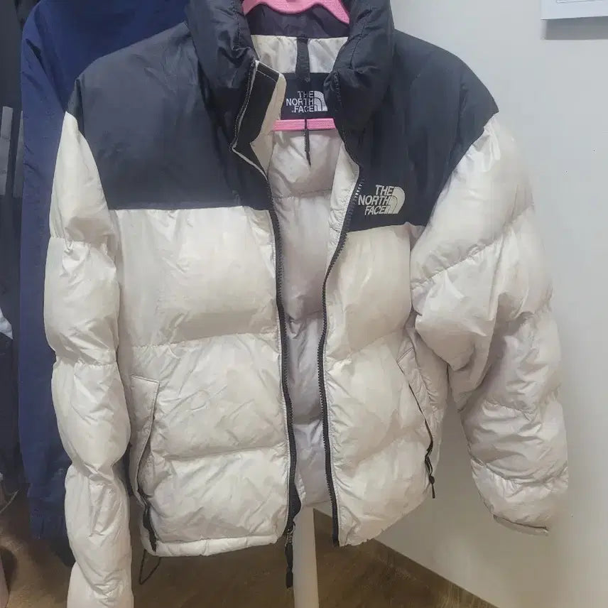 [BUNJANG] The North Face 1996 Nuptse Short Puffer Jacket Ivory S / 노스페이스 눕시 숏패딩 아이보리S