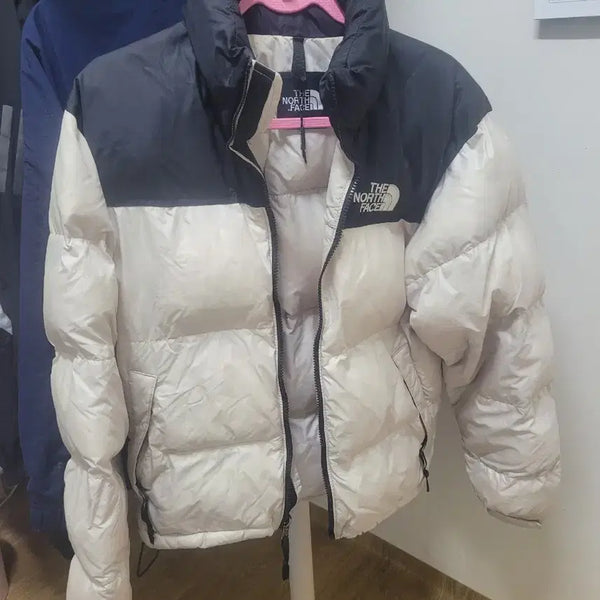 [BUNJANG] The North Face 1996 Nuptse Short Puffer Jacket Ivory S / 노스페이스 눕시 숏패딩 아이보리S
