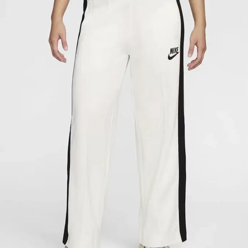 [BUNJANG] Nike Women's White Training Pants with Black Side Stripe / 나이키 우먼 바지