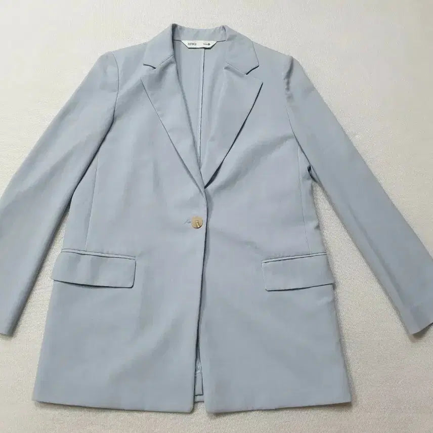 [BUNJANG] MIXXO Single Button Blazer Light Blue / 미쏘 싱글 버튼 블레이저 라이트 블루 55 여성85~90