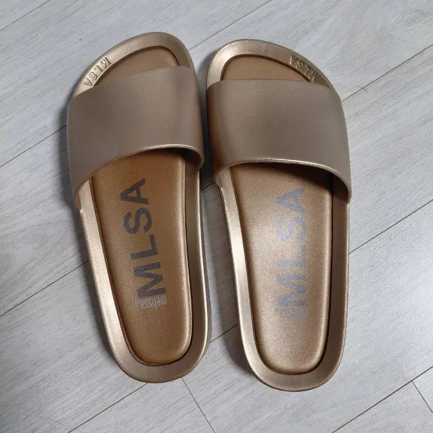 [BUNJANG] Melissa Gold Slippers USA 6 (230mm) / (최종) 새상품 멜리사 골드 슬리퍼 230 usa6