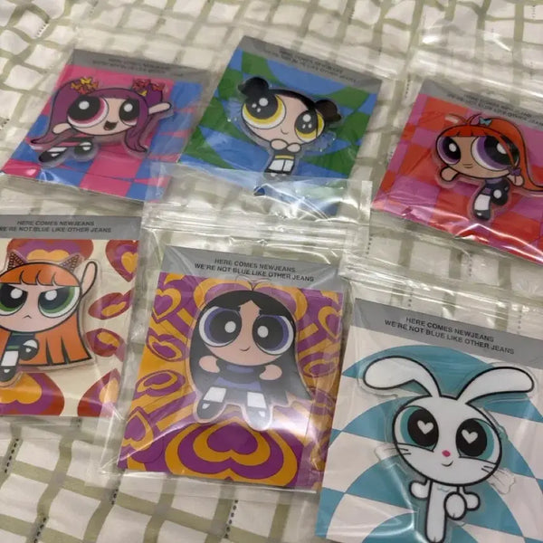 [BUNJANG] NewJeans Powerpuff Girls Sticker Set (6 Types) / 뉴진스 파워퍼프걸 스티커 6종 세트