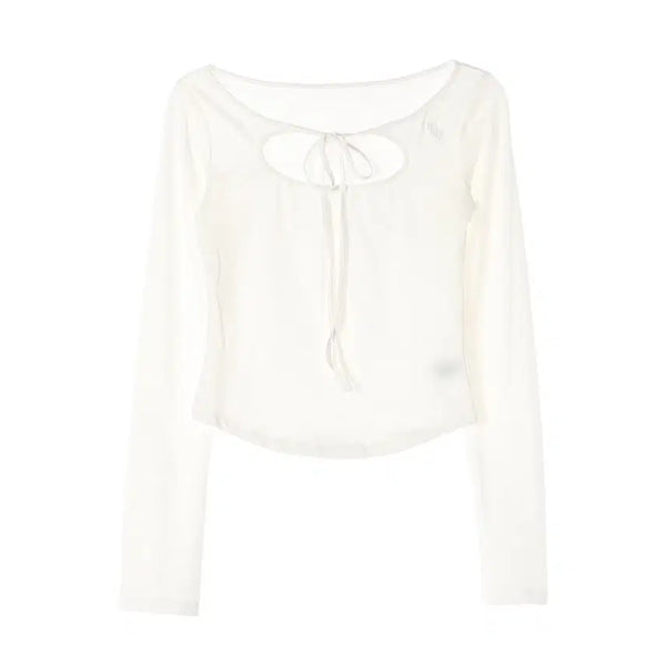 [BUNJANG] Pain Or Pleasure Lower Orchid Top White / 페인오어플레져 로워 오키드 탑 화이트