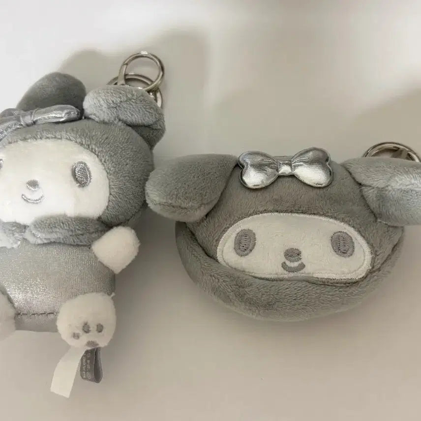 [BUNJANG] My Melody Silver Keyring & Mini Pouch Keyring Set / 마이멜로디 실버 키링+미니파우치키링