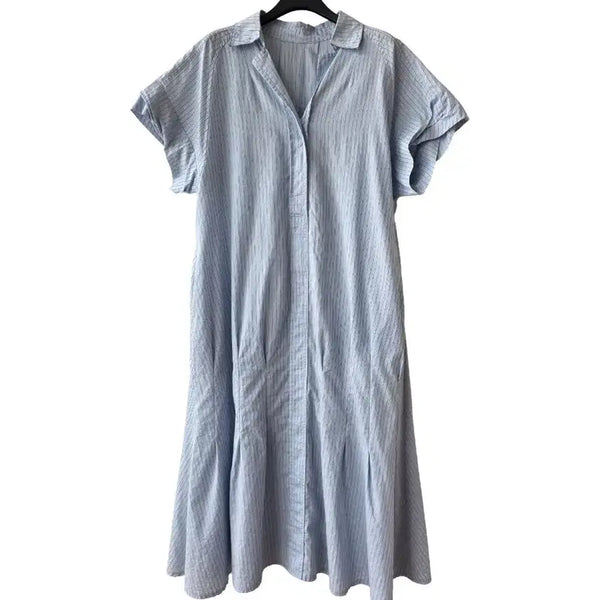 [BUNJANG] Collar Pintuck A-line Dress / L/카라 핀턱 A라인 원피스