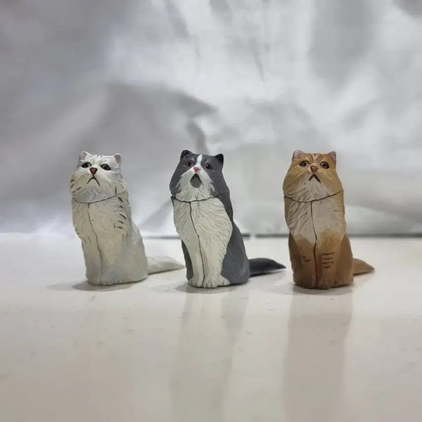 [BUNJANG] Kaiyodo Furuta Persian Cat Figure Set (3 Types) / 카이요도 후루타 페르시안 고양이 피규어 3종 생물 피규어